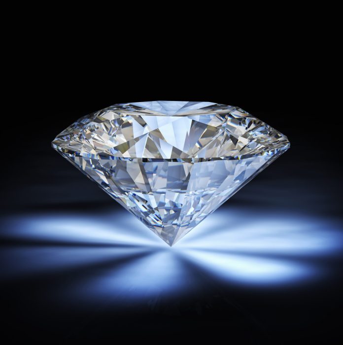 diamond classic cut on white background